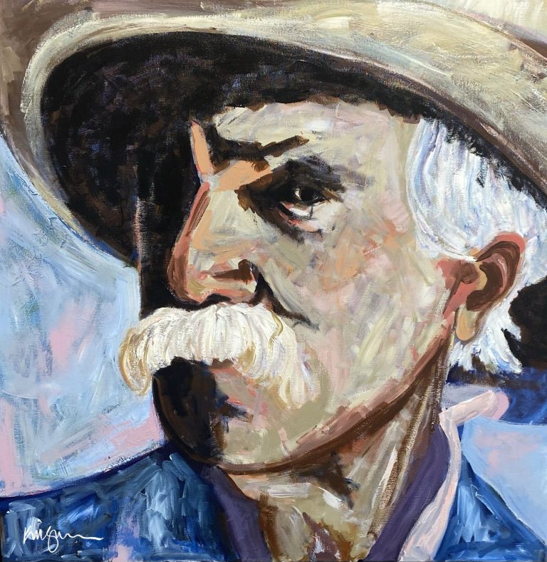 Captain Shea's Gaze, a painting by Michelle Scarafile Wallace